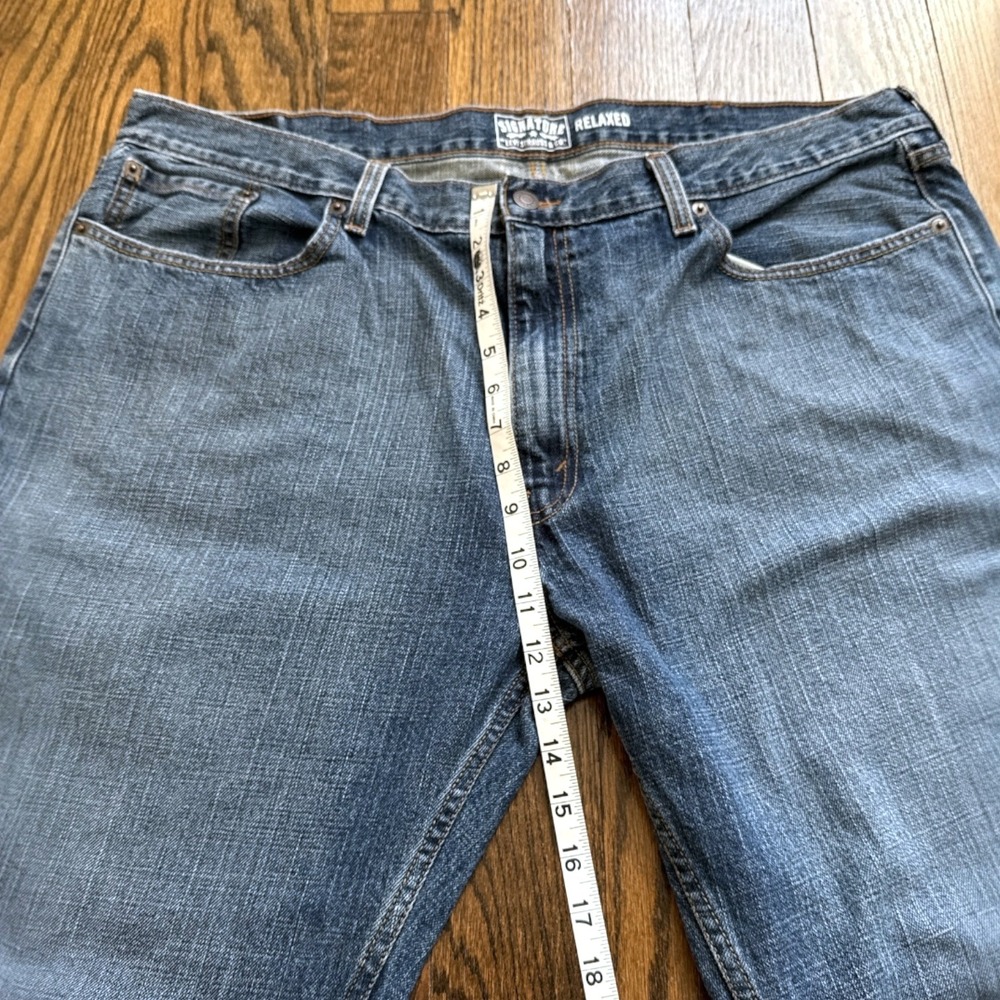 Signature Levi Strauss Mens‎ Relaxed Fit Jeans Blue Denim W42 L32 - Picture 4 of 9